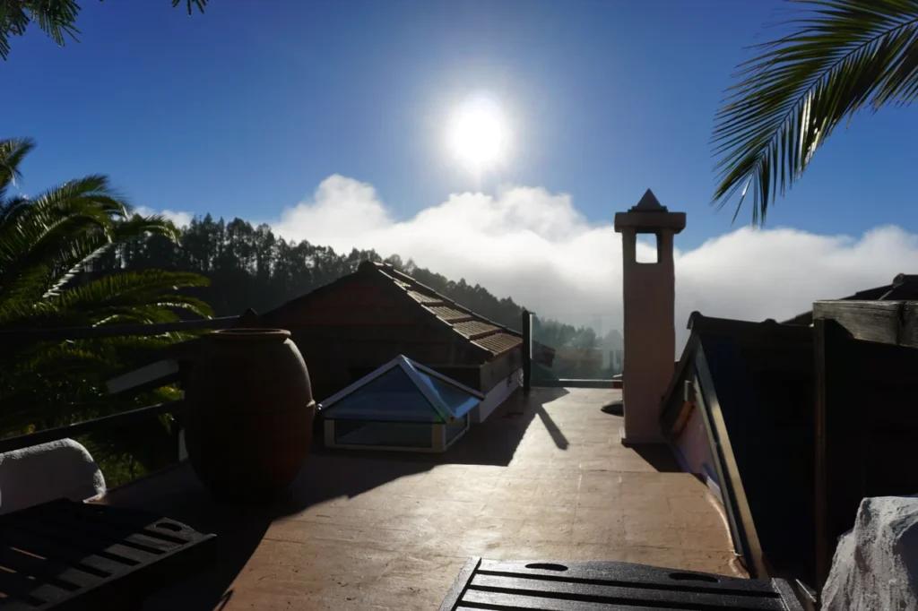 Ferienhaus El Refugio de la Hacienda: Wolkenbilder beobachten auf der Dachterrasse auf La Palma