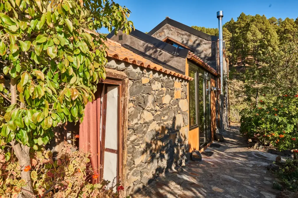 Romantik Finca El Rincon: Ferienhaus in der Abendsonne auf der Hacienda La Palma